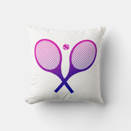 Tennis Rackets Magenta bis Lila Ombre Kissen