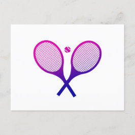 Tennis Rackets Magenta bis Lila Ombre Postkarte