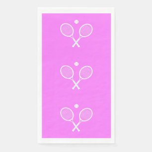 Tennis Rackets Party Deep Pink Serviette