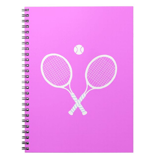Tennis Rackets Pink Notizblock (Vorderseite)