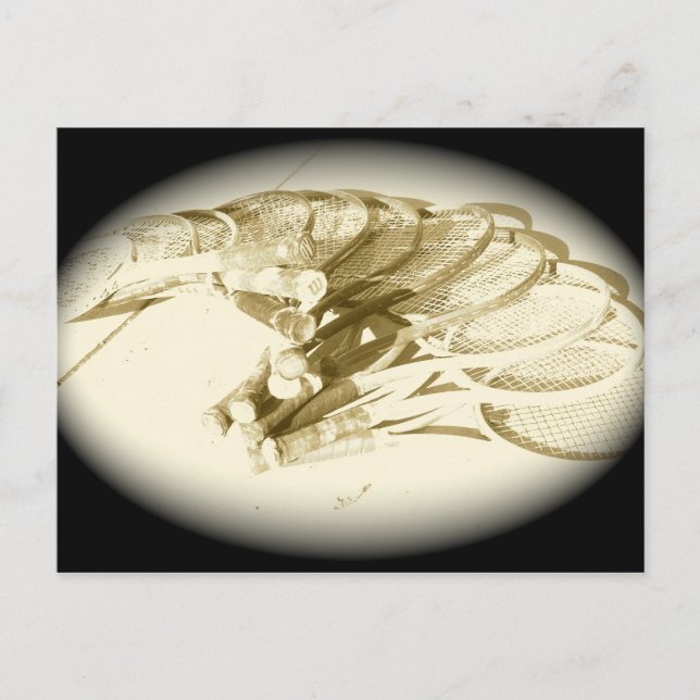 TENNIS RACKETS POSTKARTE (Vorderseite)