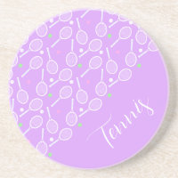 Tennis-Rackets und Balls Lilac-Untersetzer