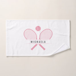 Tennis-Rackets und Namenssport Handtuch