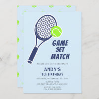 Tennis Racquet Blue Boys Geburtstag