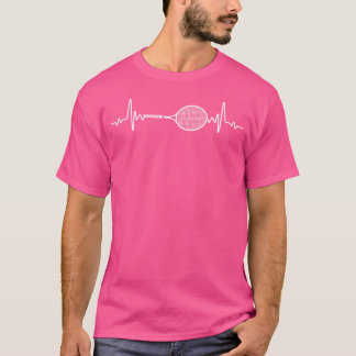 Tennis Racquet Heartbeat Tennis Spieler T-Shirt