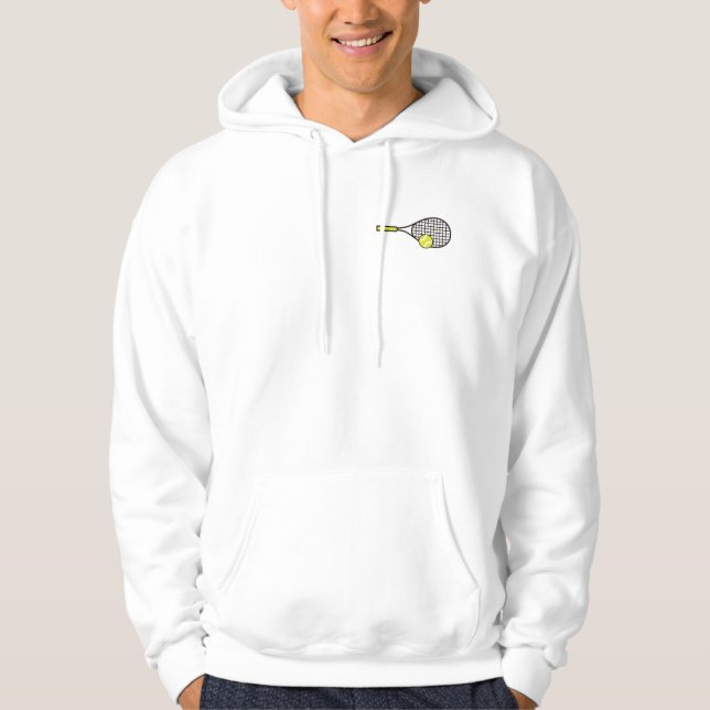 Tennis Racquet und Ball Hoodie (Vorderseite)