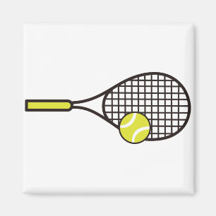 Tennis Racquet und Ball Magnet