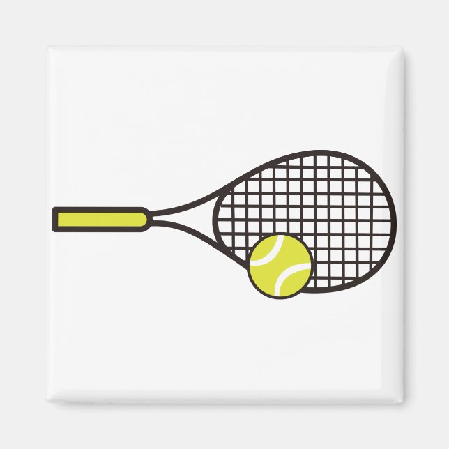 Tennis Racquet und Ball Magnet (Vorne)