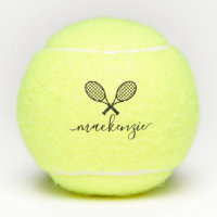 Tennis-Racquets und Ball-Name Personalisiert 