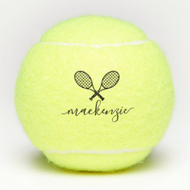 Tennis-Racquets und Ball-Name Personalisiert  Tennisbälle