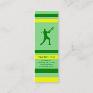 Tennis: Retro-Stil: Mini Visitenkarte