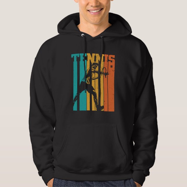 Tennis Retro| Tennis Player Geschenk Idee Hoodie (Vorderseite)