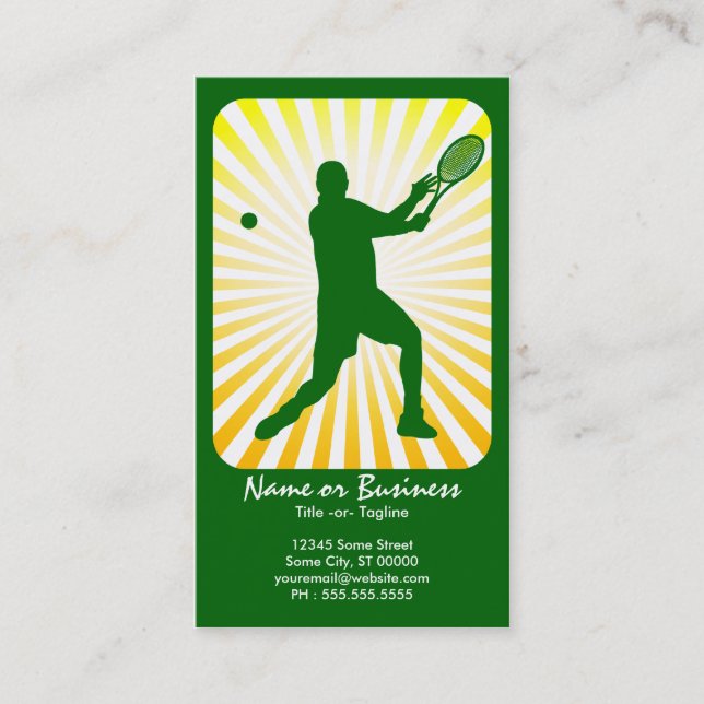 Tennis : Retrochen : Visitenkarte (Vorderseite)