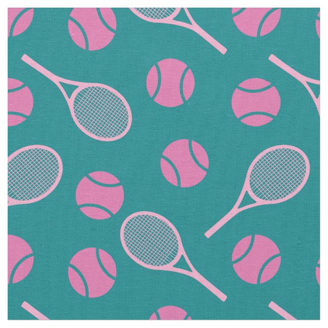 Tennis: Rosa Schläger - anpassbar! Stoff (Nahaufnahme)