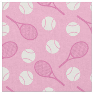 Tennis: Rosa und weiß - anpassbar! Stoff
