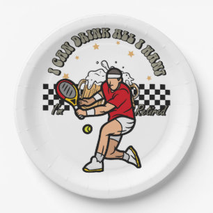 Tennis-Ruhestandsspieler für Party Pappteller