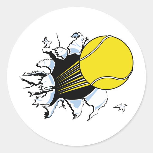 Tennis Runder Aufkleber (Vorderseite)