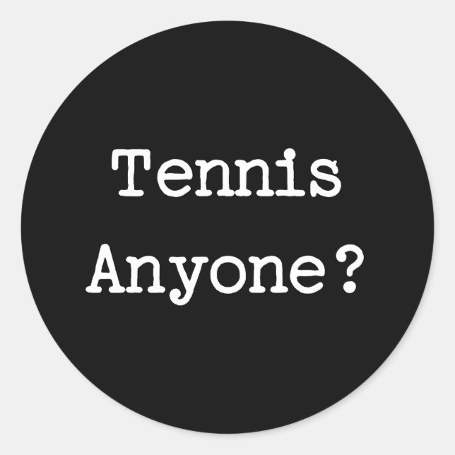 Tennis Runder Aufkleber (Vorderseite)