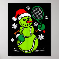 Tennis-Santa-Hut-Schneemann-Weihnachten-Lustiger-T