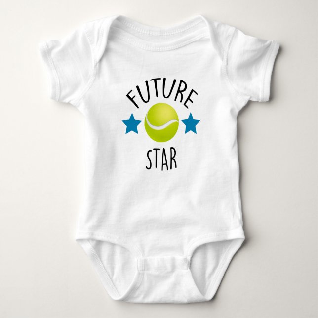 Tennis Säugling Bodysuit, Tennisgeschenk Baby Strampler (Vorderseite)