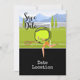 Tennis Save the Date Einladungskarte Einladung