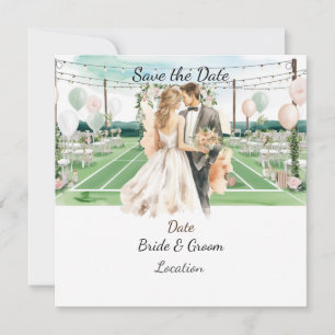 Tennis Save the Date foe Tennis Players Hochzeit