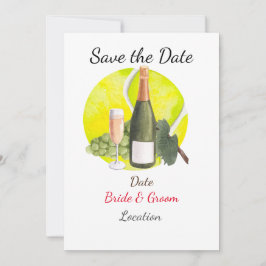 Tennis Save the Date foe Tennis Players Hochzeit Einladung
