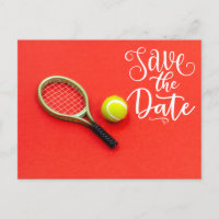 Tennis Save the Date für Party Einladung
