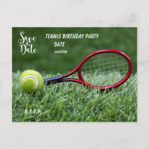 Tennis Save the Date für Party Postkarte