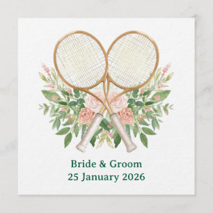Tennis Save-the-Date-Hochzeits-Einladung Einladung