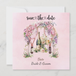 Tennis Save the Date Hochzeitsfeier Einladung