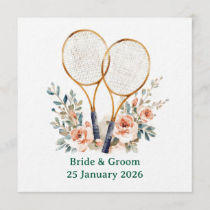 Tennis Save-the-Date-Hochzeitskarte Einladung