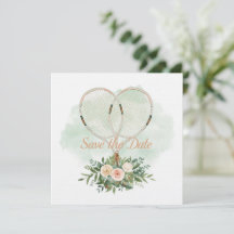 Tennis Save-the-Date-Hochzeitskarte