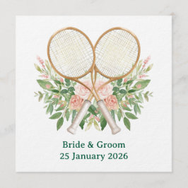 Tennis Save the date Invitation  for Wedding  Einladung