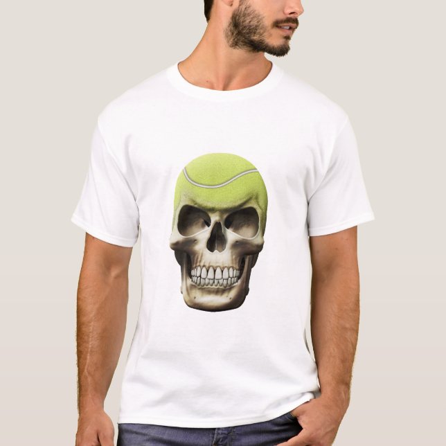 Tennis-Schädel T-Shirt (Vorderseite)