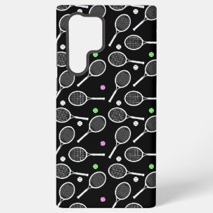 Tennis-Schläger Muster Schwarz   Samsung Galaxy Hülle