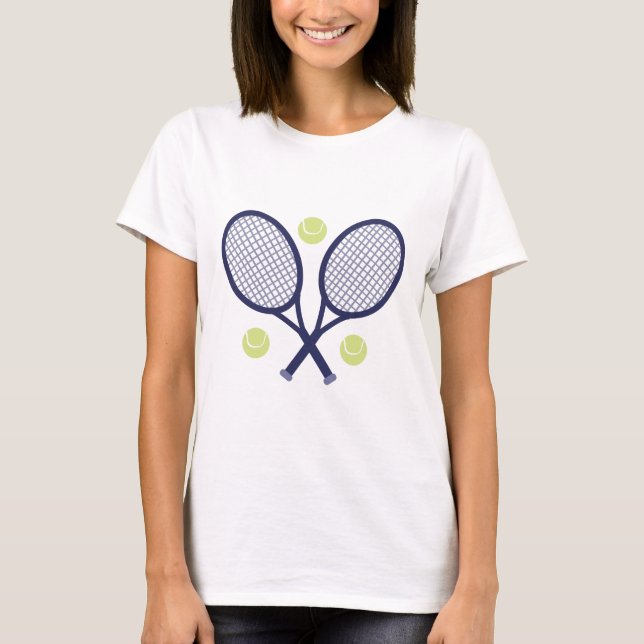 Tennis-Schläger T-Shirt (Vorderseite)