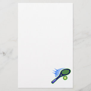Tennis-Schläger u. Ball Briefpapier