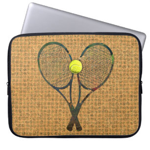 TENNIS-SCHLÄGER u. BALL Laptop-Hülse Laptopschutzhülle