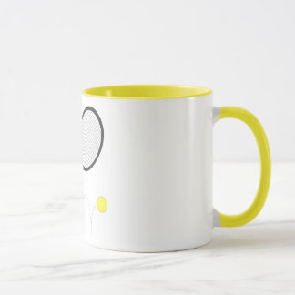 Tennis-Schläger und Ball Tasse