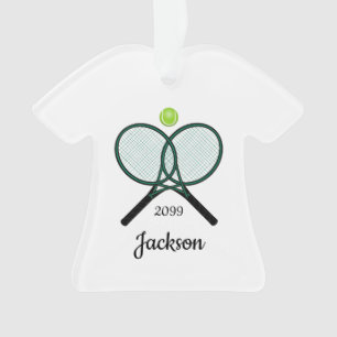 Tennis-Schläger und Ball Weihnachten Acryl-Ornamen Ornament