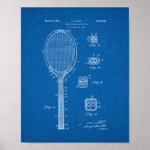 Tennis-Schläger und dergleichen-Patent - Plan Poster