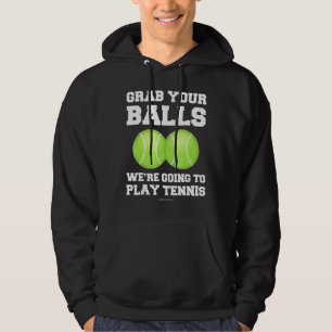 Tennis schnappen sich die Bälle zum Tennisspielen Hoodie