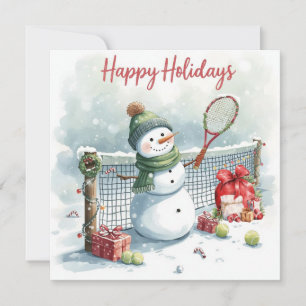 Tennis Schneemann Weihnachten Festliche Schläger