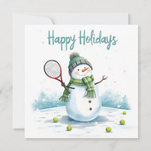 Tennis Schneemann Weihnachten Festliche Schläger