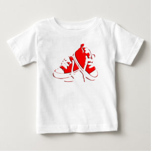 Tennis-Schuh-Rotes Säuglings-T-Shirt Baby T-shirt