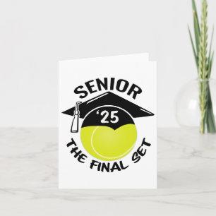 Tennis Senior 2025 Set Graduation Cap Karte