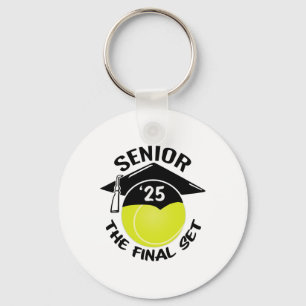 Tennis Senior 2025 Set Graduation Cap Schlüsselanhänger