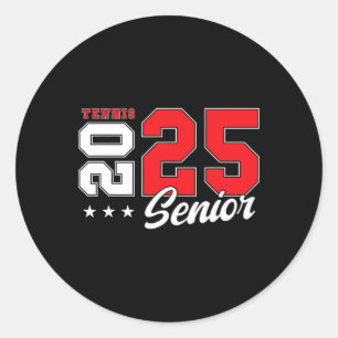 Tennis Senior Night Tennis Senior 2025 Abschluss Runder Aufkleber