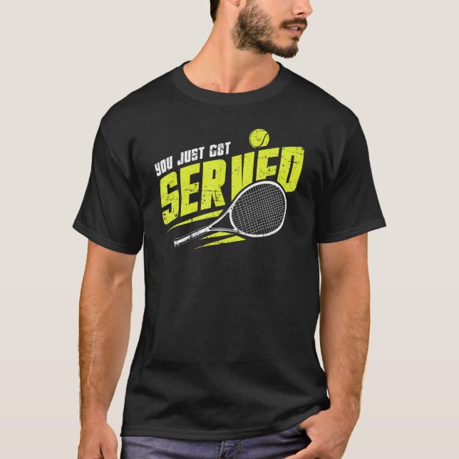 Tennis Service Landed Sport Sneaker T-Shirt (Vorderseite)